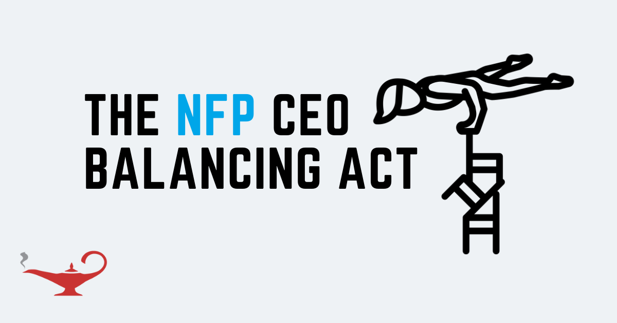 featured image. The NFP CEO balancing act