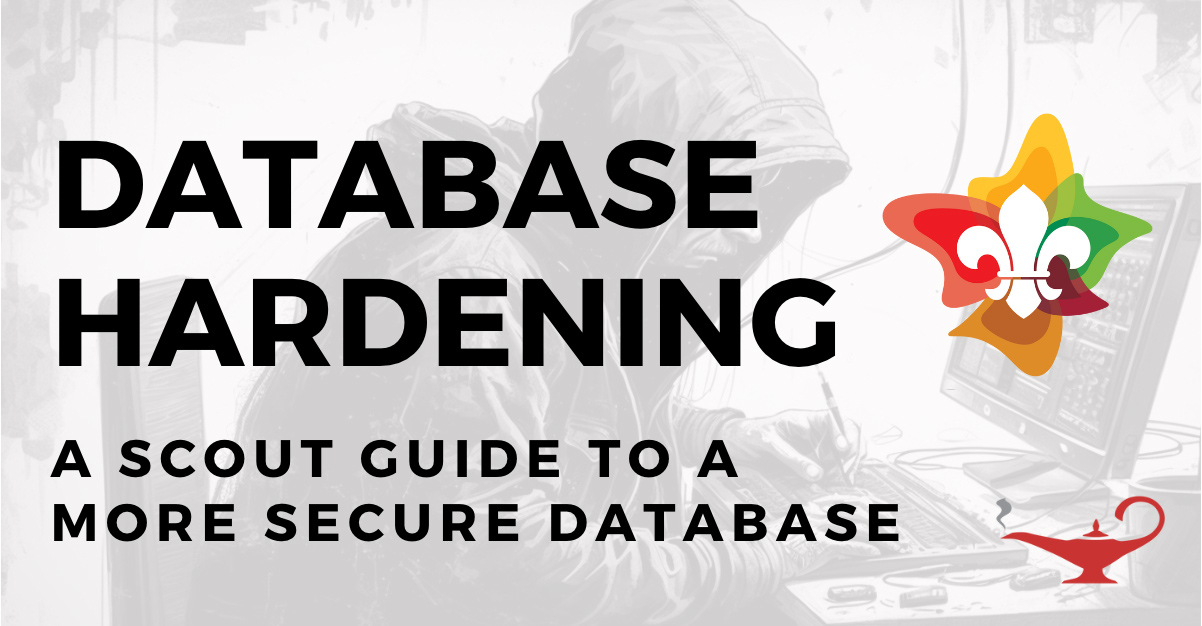 Featured image. Database hardening. A scout guide to a more secure database