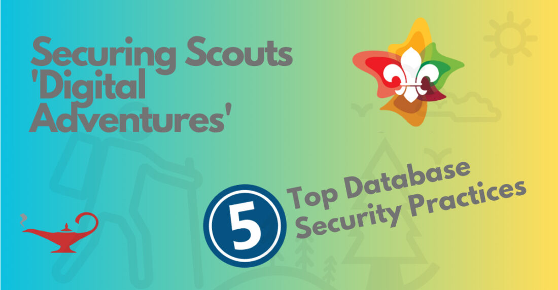 Feature image. Securing Scouts 'Digital Adventures'. Top database security practices